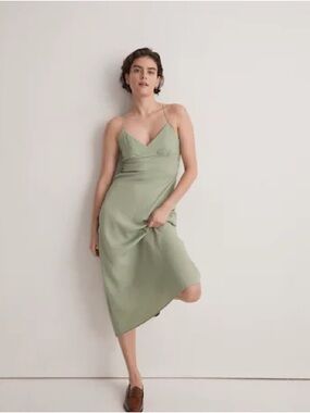 Madewell Midi Dress in Sage Green
